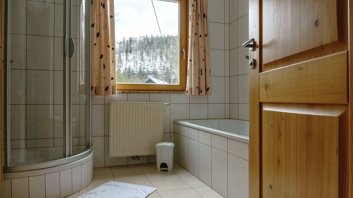 Wohnraum mit Sitzbereich – Super-Size-Appartement (80 m²), Pension Wanderruh in Grünau im Almtal