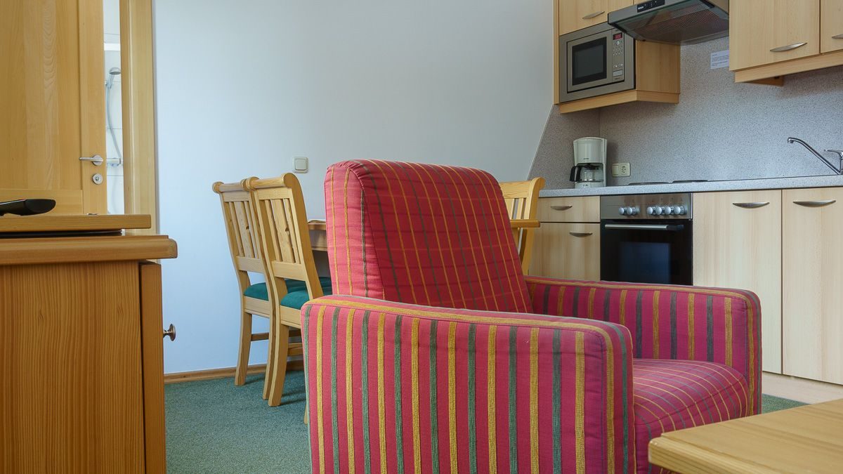 Schlafzimmer im Appartement der Pension Wanderruh in Grünau im Almtal