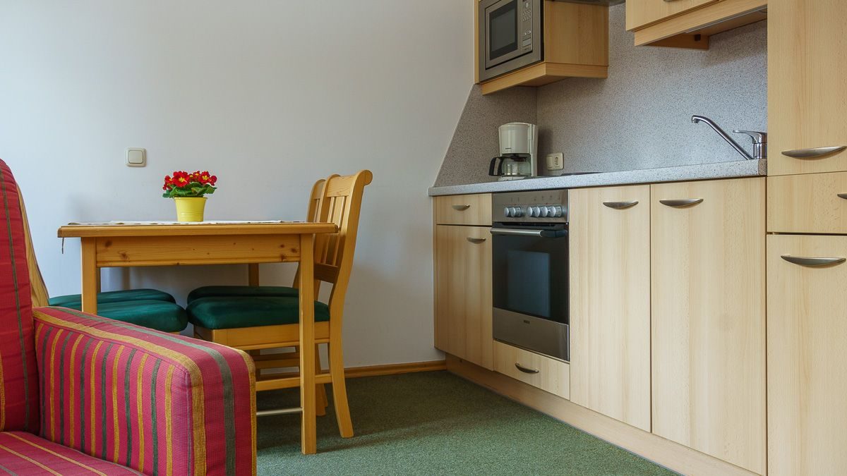Wohnbereich der Ferienwohnung der Pension Wanderruh in Grünau im Almtal